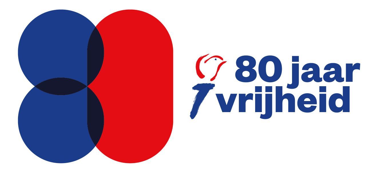 Logo 80 jaar vrijheid. 