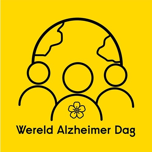 Foto met het logo van Alzheimer Nederland met de tekst Wereld Alzheimer Dag